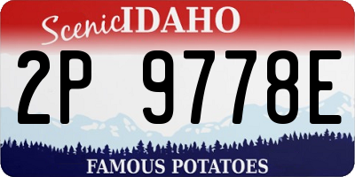ID license plate 2P9778E