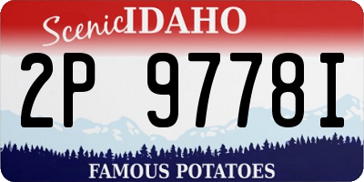 ID license plate 2P9778I