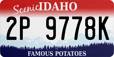 ID license plate 2P9778K