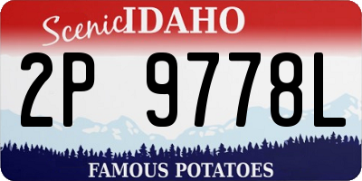 ID license plate 2P9778L