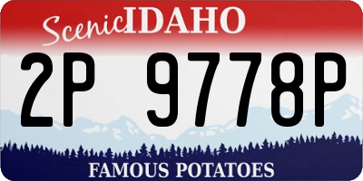 ID license plate 2P9778P