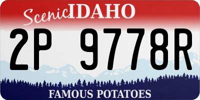ID license plate 2P9778R