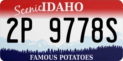 ID license plate 2P9778S