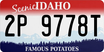 ID license plate 2P9778T