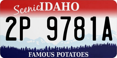 ID license plate 2P9781A