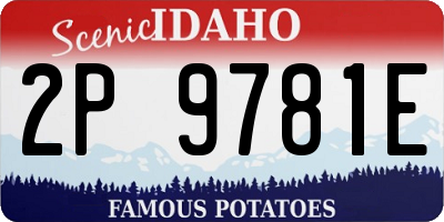 ID license plate 2P9781E