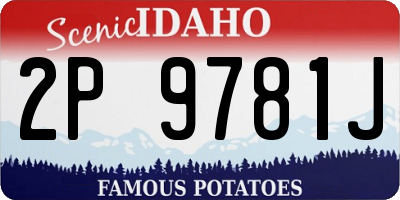 ID license plate 2P9781J