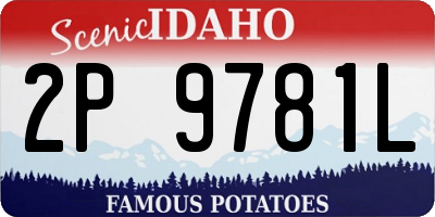 ID license plate 2P9781L