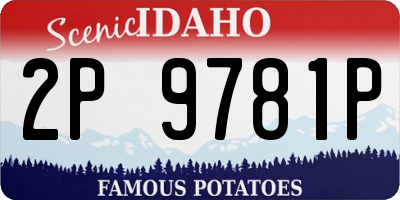 ID license plate 2P9781P