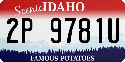 ID license plate 2P9781U