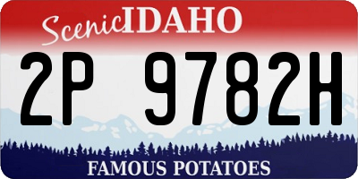 ID license plate 2P9782H