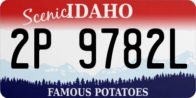 ID license plate 2P9782L