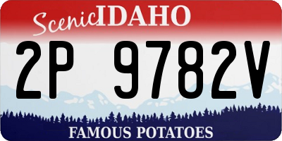 ID license plate 2P9782V