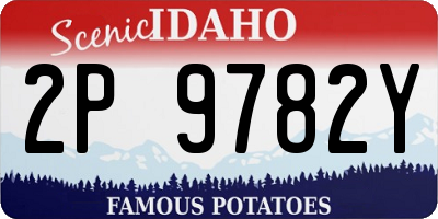 ID license plate 2P9782Y