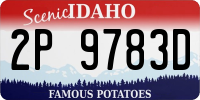 ID license plate 2P9783D