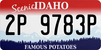 ID license plate 2P9783P