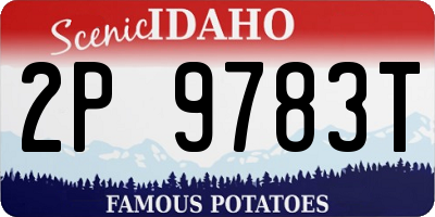 ID license plate 2P9783T