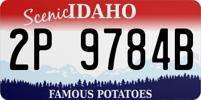 ID license plate 2P9784B