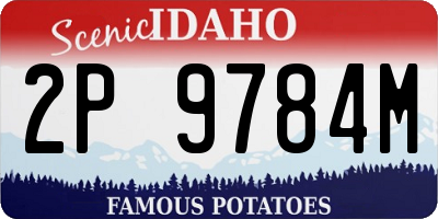 ID license plate 2P9784M
