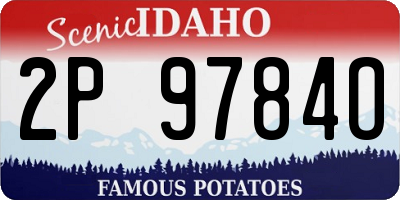 ID license plate 2P9784O