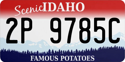 ID license plate 2P9785C