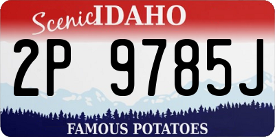 ID license plate 2P9785J