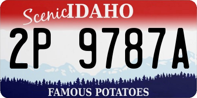 ID license plate 2P9787A