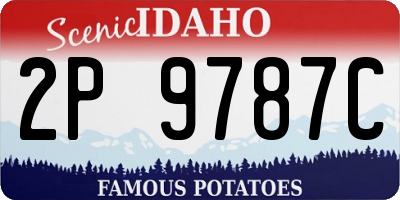 ID license plate 2P9787C