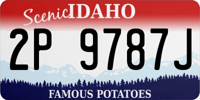 ID license plate 2P9787J