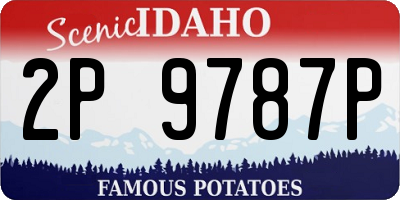 ID license plate 2P9787P