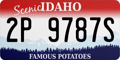 ID license plate 2P9787S
