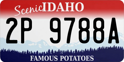 ID license plate 2P9788A
