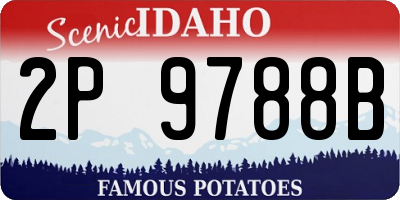 ID license plate 2P9788B