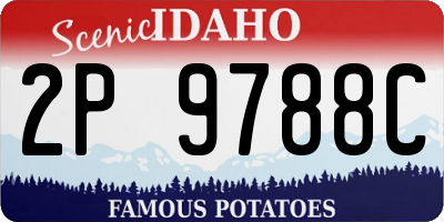 ID license plate 2P9788C