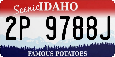 ID license plate 2P9788J