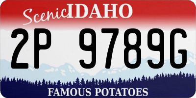 ID license plate 2P9789G