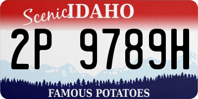ID license plate 2P9789H