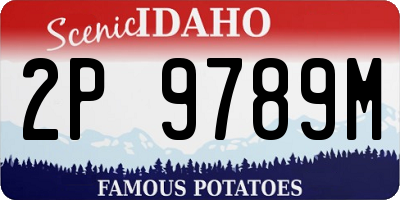 ID license plate 2P9789M