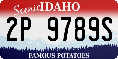ID license plate 2P9789S