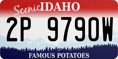 ID license plate 2P9790W