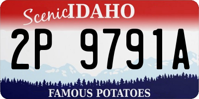 ID license plate 2P9791A