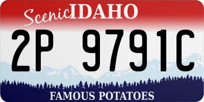 ID license plate 2P9791C