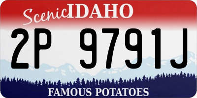 ID license plate 2P9791J