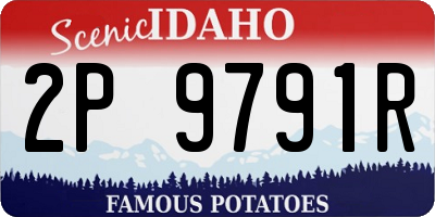 ID license plate 2P9791R