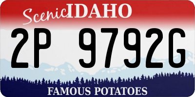 ID license plate 2P9792G