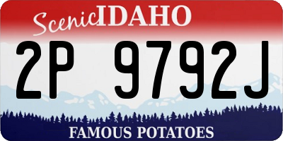 ID license plate 2P9792J