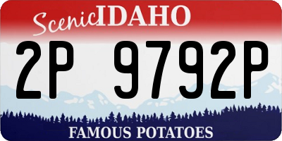 ID license plate 2P9792P