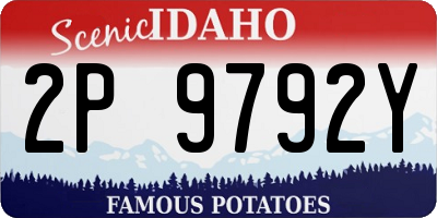 ID license plate 2P9792Y