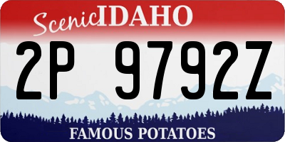 ID license plate 2P9792Z