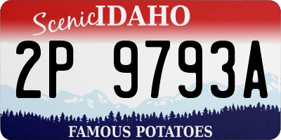 ID license plate 2P9793A